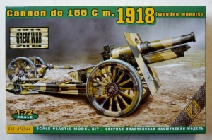 ACE 1/72 72544 CANNON DE 155cm 1918  WOODEN WHEELS 