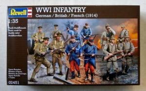 REVELL 1/35 02451 WWI INFANTRY GERMAN/BRITISH/FRENCH 1914