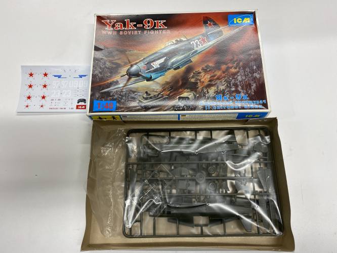 KINGKIT MODEL SCRAPYARD 1/48 ICM 48011 YAK-9K WWII SOVIET FIGHTER  NO INSTRUCTIONS 