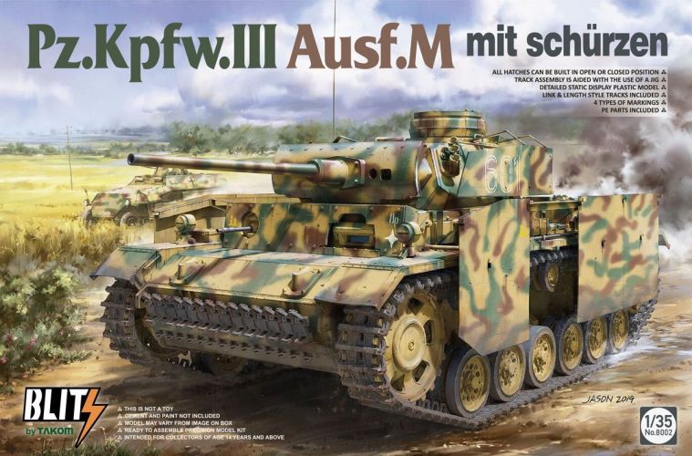 TAKOM 1/35 8002 PZ.KPFW.III AUSF.M MIT SCHURZEN