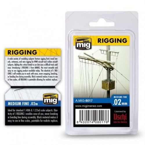 AMMO BY MIG JIMENEZ  8017 .02MM MEDIUM FINE RIGGING 