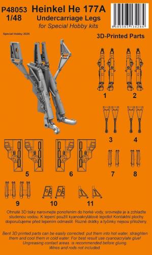 CMK 1/48 P48053 HEINKEL HE 177A UNDERCARRIAGE LEGS