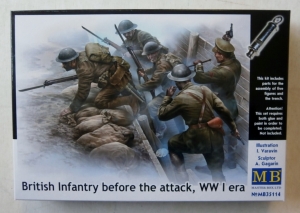 MASTERBOX 1/35 35114 BRITISH INFANTRY BEFORE THE ATTACK WWI ERA