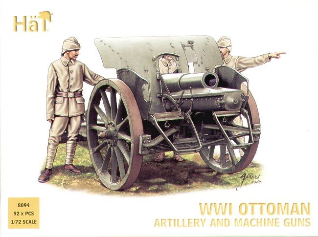 HAT INDUSTRIES 1/72 8094 WWI OTTOMAN ARTILLERY AND MACHINE GUNS