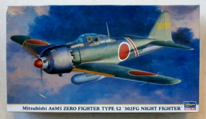 HASEGAWA 1/48 09882 MITSUBISHI A6M5 ZERO FIGHTER TYPE 52 302FG NIGHT FIGHTER