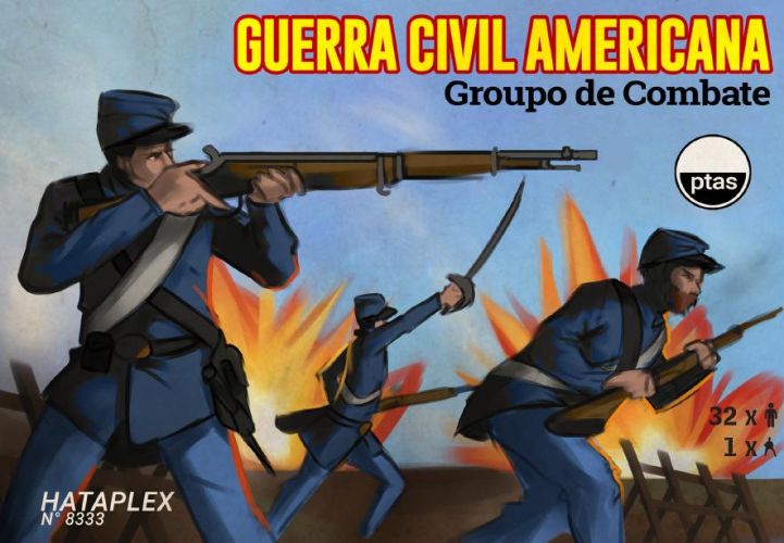HAT INDUSTRIES 1/72 8333 GUERRA CIVIL AMERICANA GROUPO DE COMBATE