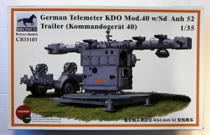 BRONCO 1/35 35103 GERMAN TELEMETER KDO Mod.40 w/Sd.Anh 52 TRAILER