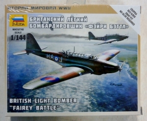 ZVEZDA 1/144 6218 BRITISH LIGHT BOMBER FAIREY BATTLE