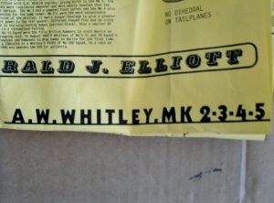 GERALD J ELLIOTT 1/72 AW WHITLEY MK 2-3