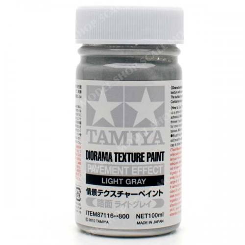 TAMIYA  87116 DIORAMA TEXTURE PAINT PAVEMENT EFFECT LIGHT GRAY 100ML  UK SALE ONLY 