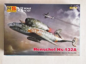 RS MODELS 1/72 92153 HENSCHEL Hs 132 A