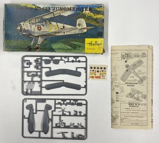 KINGKIT MODEL SCRAPYARD 1/72 HELLER 078 BUCKER BU133 JUNGMEISTER  NO CANOPY 