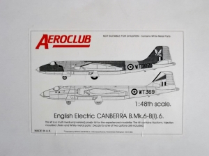 AEROCLUB 1/48 EE CANBERRA B.MK.6-B I .6