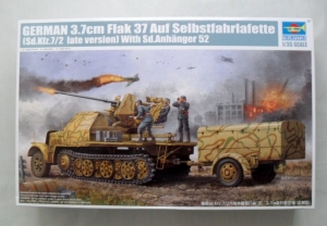 TRUMPETER 1/35 01526 Sd.Kfz 7/2 LATE 3.7 cm FLAK 37 WITH Sd.ANHANGER 52