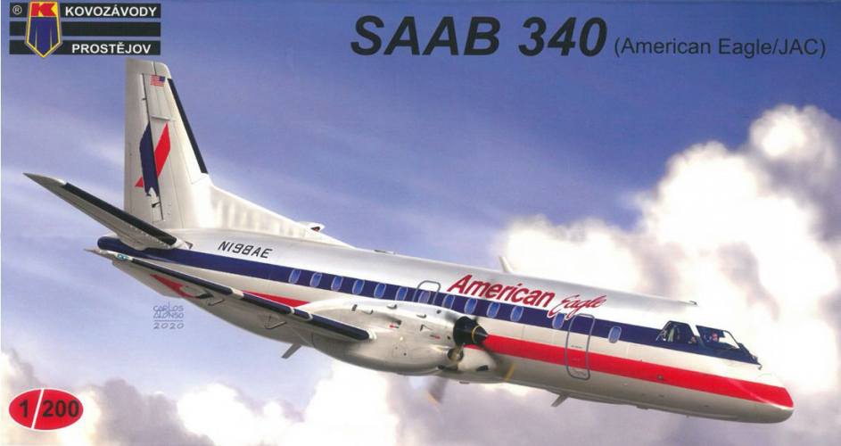 KOVOZAVODY 1/200 KPM2001 SAAB 340 AMERICAN EAGLE JAC