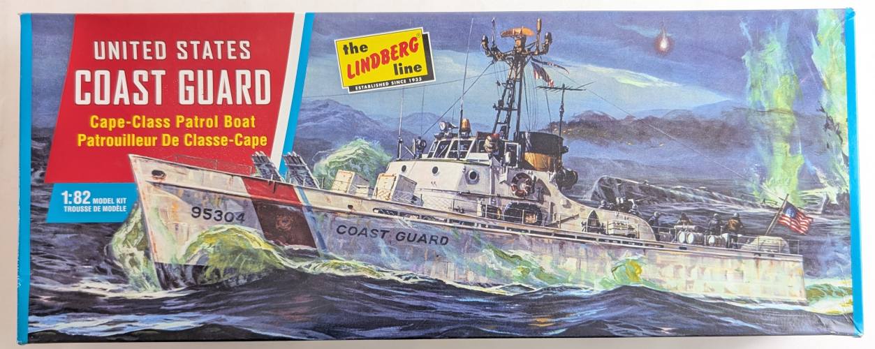 LINDBERG OTHER SCALE HL216 US COAST GUARD CAPE-CLASS PATROL BOAT 1/82