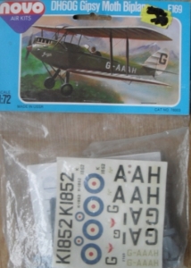 NOVO 1/72 F169 DH60G GIPSY MOTH