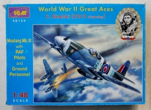 ICM 1/48 48124 MUSTANG Mk.III SKALSKI w/PILOTS   GROUND PERSONNEL