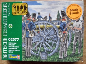 REVELL 1/72 02577 NAPOLEONIC BRITISH FOOT ARTILLERY
