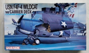 DRAGON 1/72 5024 USN F4F-4 WILDCAT w/CARRIER DECK