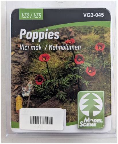 MODEL SCENE 1/32-1/35 VG3-045 POPPIES