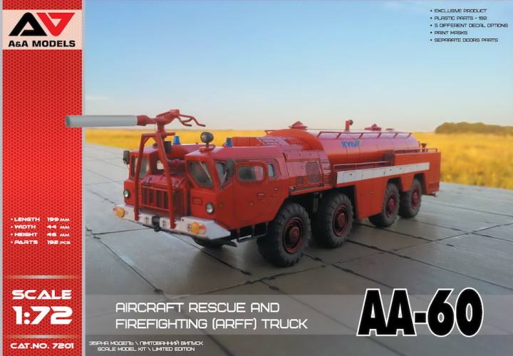 A   A MODELS 1/72 7201AA-60 AIRCRAFT RESCUE AND FIREFIGHTING ARFF TRUCK