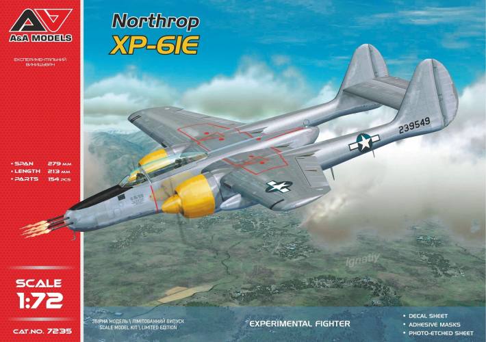 A   A MODELS 1/72 7235 NORTHROP XP-61E