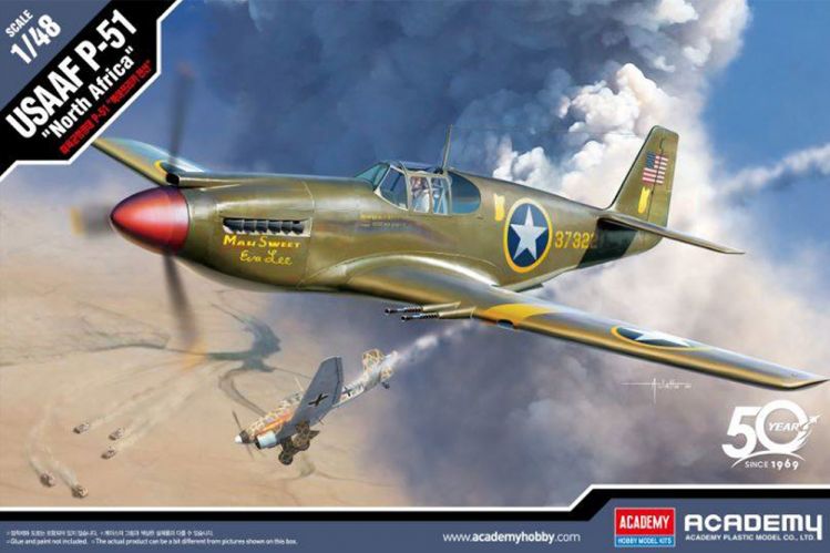 ACADEMY 1/48 12338 USAF P-51 NORTH AFRICA