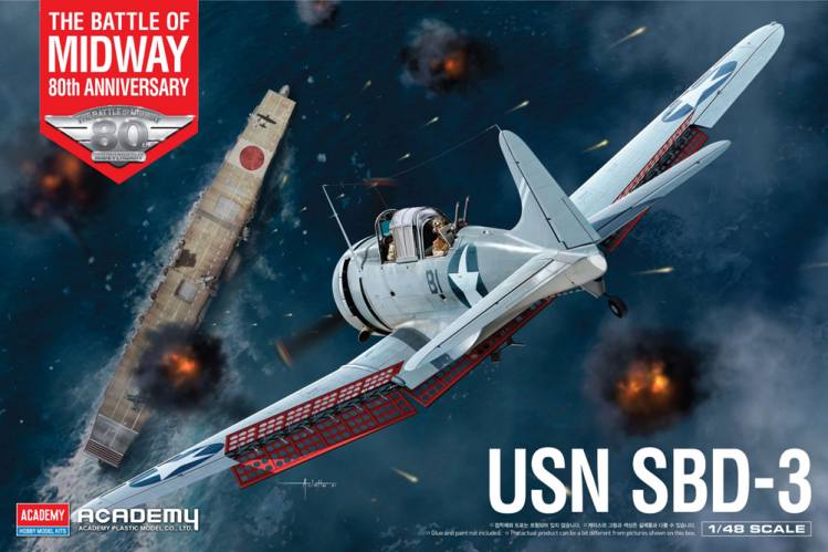 ACADEMY 1/48 12345 USN SBD-3 BATTLE OF MIDWAY 80TH ANNIVESARY