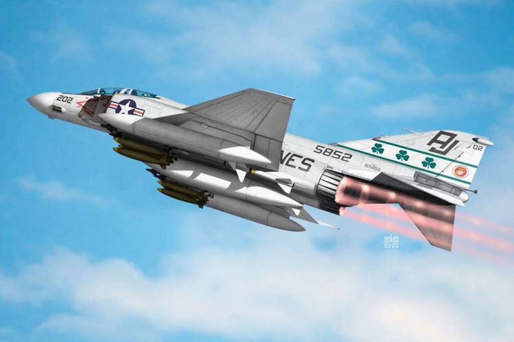 ACADEMY 1/48 12356 USMC F-4J PHANTOM II VMFA-333 FIGHTING SHAMROCKS