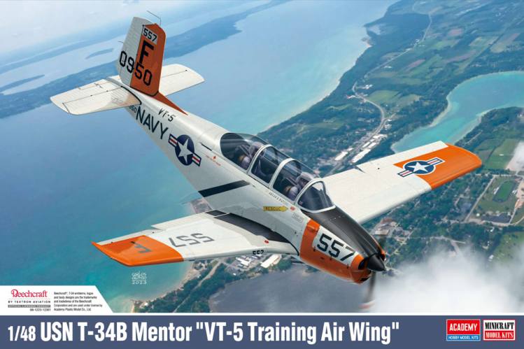ACADEMY 1/48 12361 USN T-34B MENTOR VT-5 TRAINING AIR WING