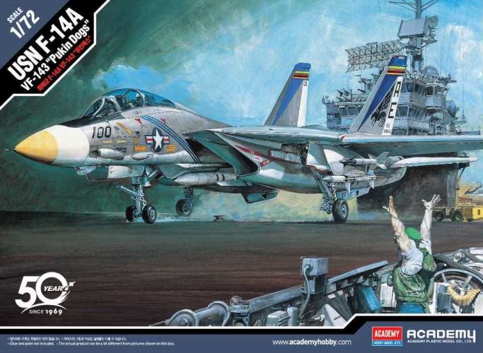 ACADEMY 1/72 12563 USN F-14A VF-143 PUKIN DOGS