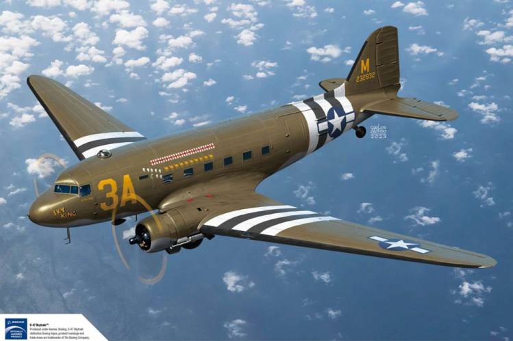 ACADEMY 1/144 12633 USAAF C-47 SKYTRAIN