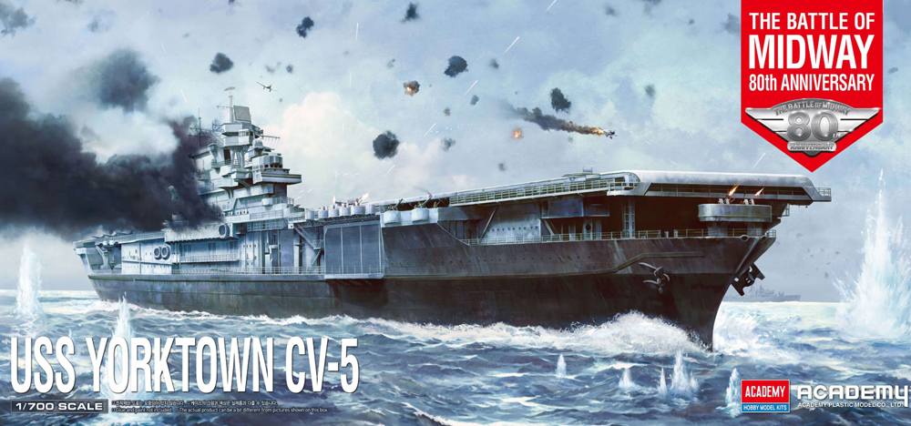 ACADEMY 1/700 14229 USS YORKTOWN CV-5 BATTLE OF MIDWAY 80TH ANNIVERSARY