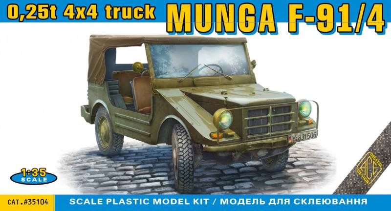 ACE 1/35 35104 MUNGA F-91/4 0.25T 4X4 TRUCK