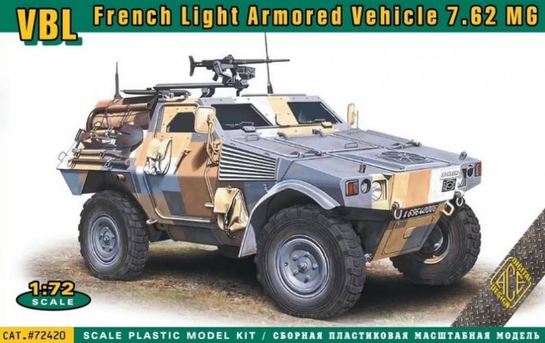 ACE 1/72 72420 VBL FRENCH LIGHT ARMOURED VEHICLE 7.62 MG