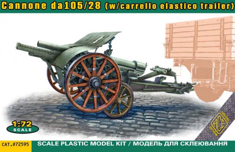 ACE 1/72 72595 CANNONE DA105/28 WITH TRAILER