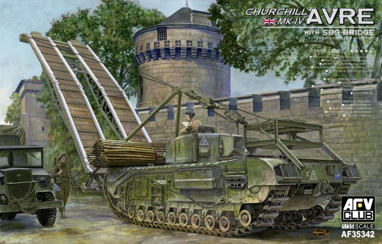 AFV CLUB 1/35 35342 CHURCHILL MKIV AVRE WITH SBG BRIDGE