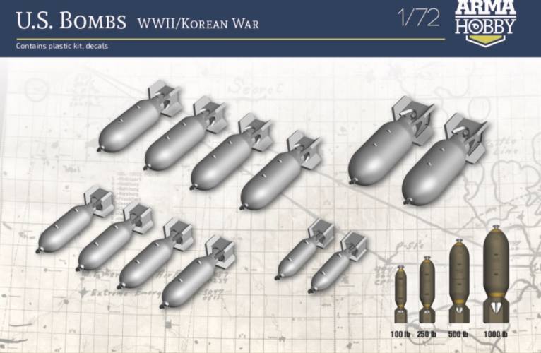 ARMA HOBBY 1/72 70076 U.S. BOMBS WWII/KOREAN WAR
