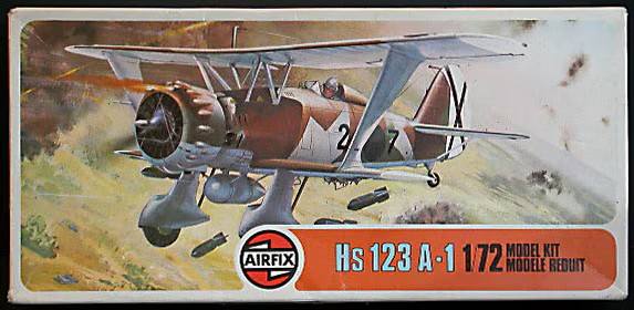 AIRFIX 1/72 02051  1976  HENSCHEL Hs 123A-1
