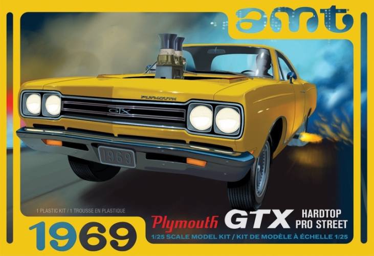 AMT 1/25 1180 1969 PLYMOUTH GTX HARDTOP PRO STREET