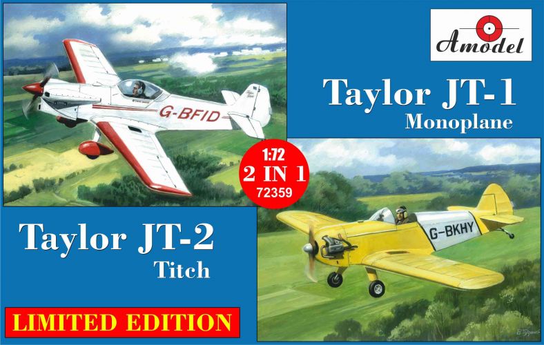 A MODEL 1/72 72359 TAYLOR JT-1   JT-2  G-BFID    JT-2  G-BKHY 