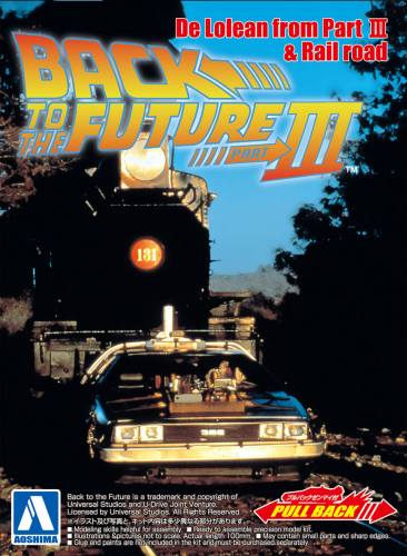 AOSHIMA 1/43 05477 BACK TO THE FUTURE III DE LOREAN   RAIL ROAD