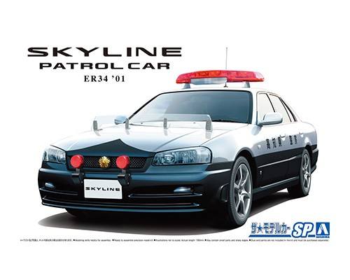 AOSHIMA 1/24 06125 NISSAN SKYLINE PATROL CAR ER34 01