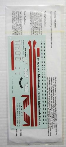 12 SQUARED 1/200 1666. AVIGRAPHICS AG2013 MARTINAIR BOEING 767-300 DECAL