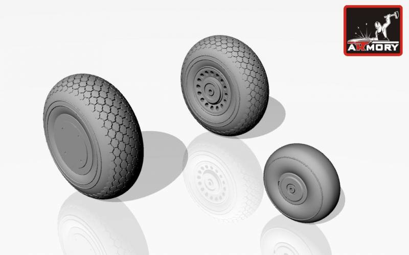 ARMORY 1/48 AW48307 A-20C BOSTON WHEELS MID TYPE