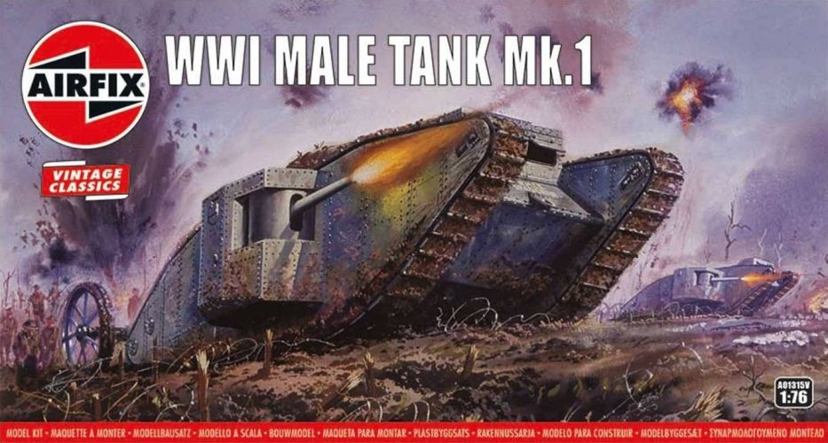 AIRFIX 1/76 01315V WWI MALE TANK Mk.I