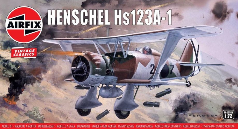 AIRFIX 1/72 A02051V VINTAGE CLASSICS HENSCHEL HS123A-1