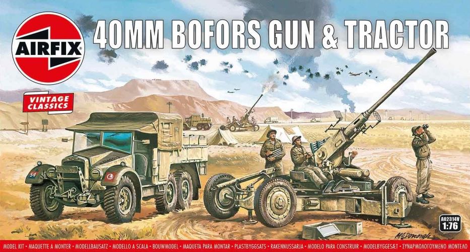 AIRFIX 1/76 02314V BOFORS 40MM GUN   TRACTOR