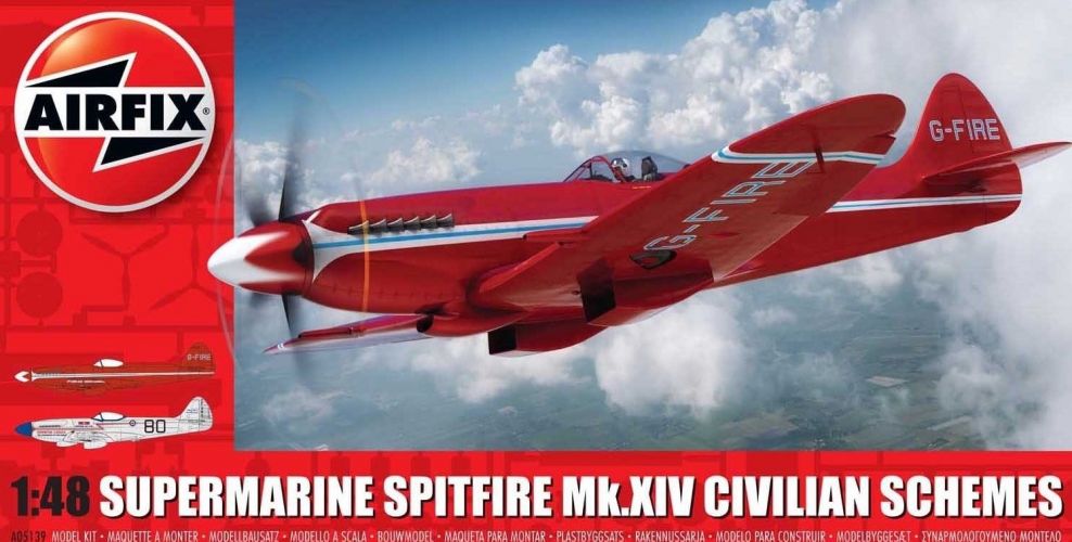 AIRFIX 1/48 05139 SUPERMARINE SPITFIRE MK.XIV RACE SCEMES